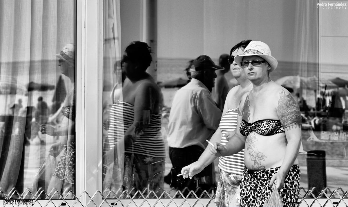 Tourists in Benidorm, Spain