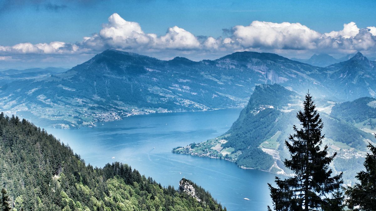 view from cogwheel train to pilatus