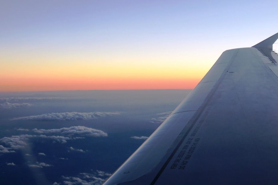 Armenia - sunset before landing in Yerevan