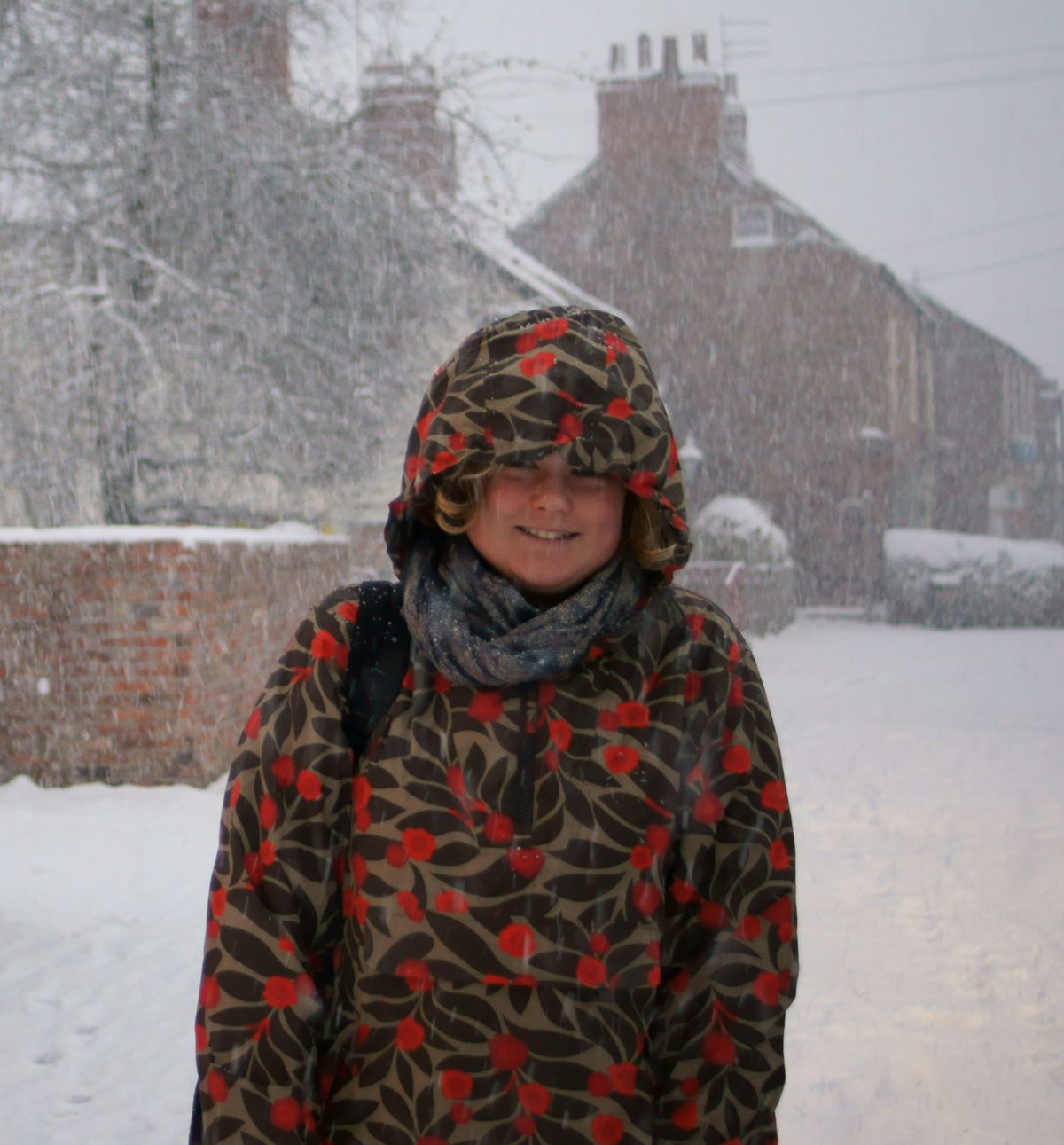 How to look as if you are enjoying the snowy weather.  Paul Haines