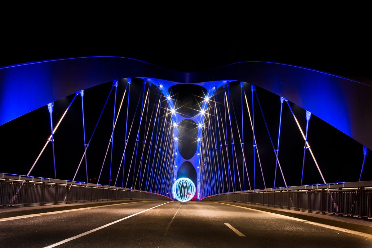 lightorb at East Port Bridge in Frankfurt