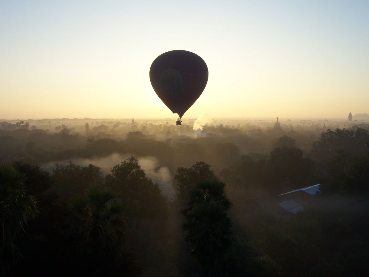 Starting Balloon over Bagan Myanmar