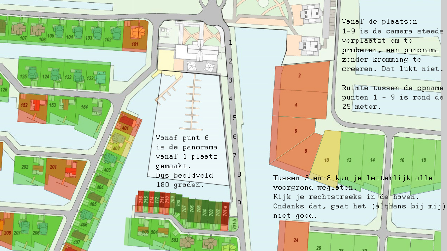 Panorama 's - Bodelaeke - opnamepunten waar vandaan is gefotografeerd.jpg