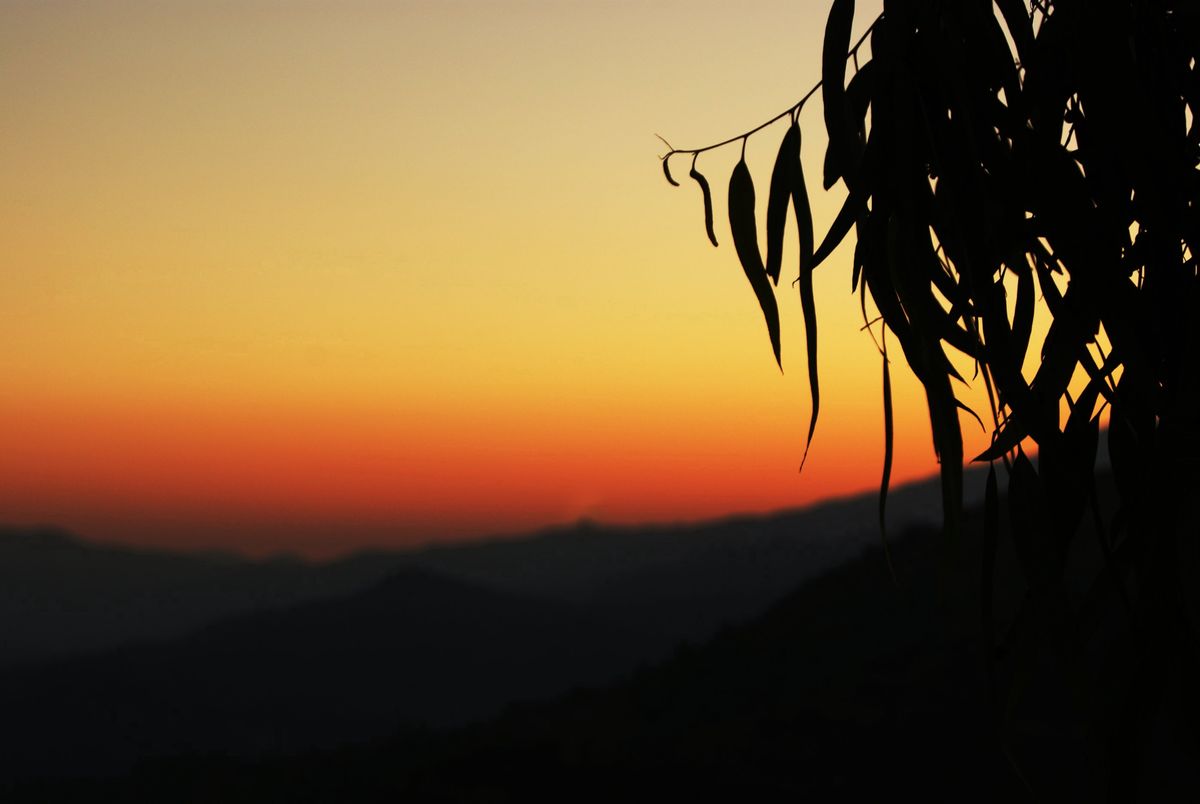 Sunset over the mountains