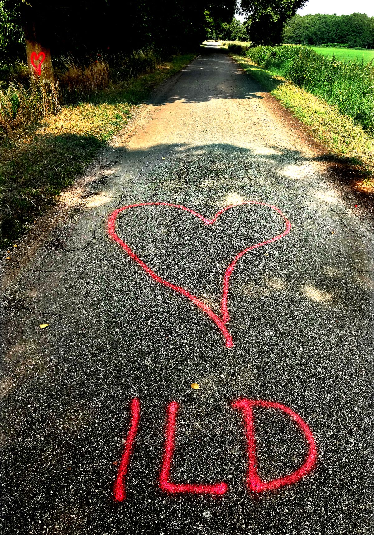 Liebevolle Botschaft-  hoffentlich sieht es der- oder diejenige, für den oder die es  bestimmt es