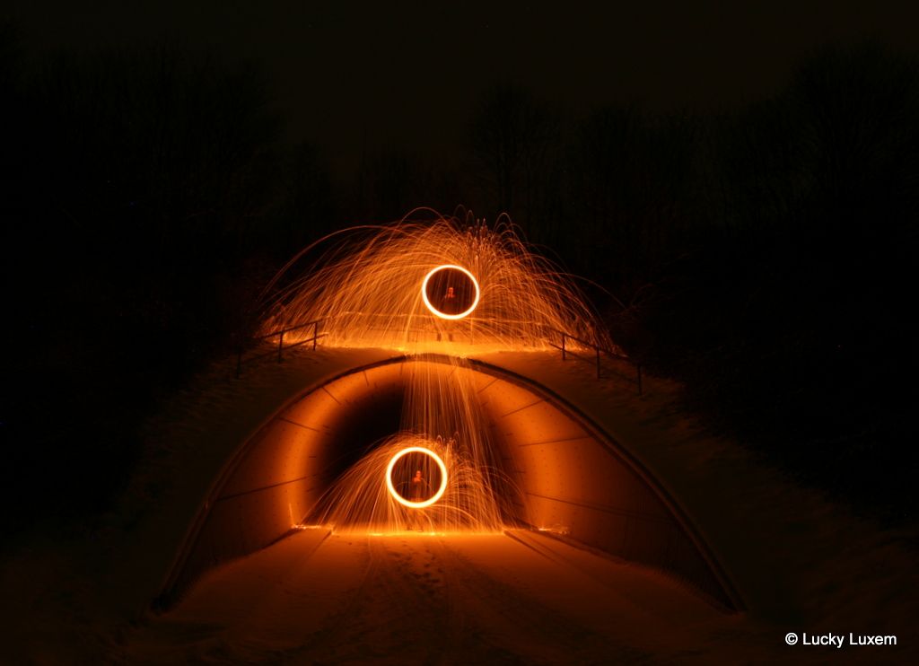 Lightpainting mit Stahlwolle