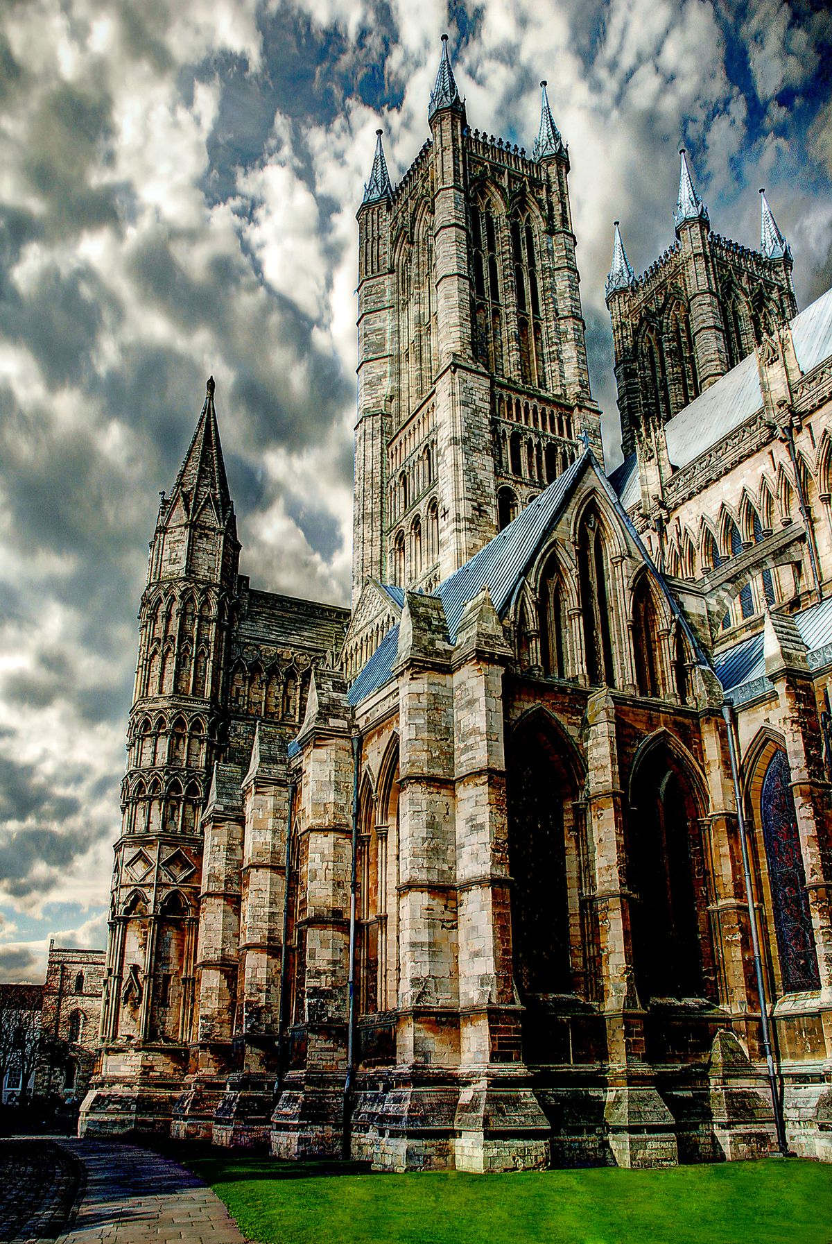 One of my first attempts at HDR photography. This shot is of Lincoln Cathedral on one of my many trips to the beautiful city